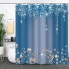 FAIRYGATE Shower Curtain Gradient Blue Shower Curtains with Strong Hooks