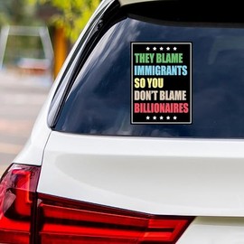 Immigrants Make America Great Resist Protest Vinyl Sticker, Resist Hate, Anti-Trump, Resist Fascism Car Bumper Sticker, 6" x 4.5"