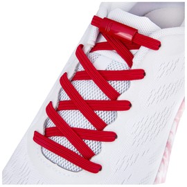 GVFYDIR No Tie Elastic Shoelaces Stretch Tieless With Magnetic Shoe Laces，One Size Fits All for Kids & Adults Shoes Red