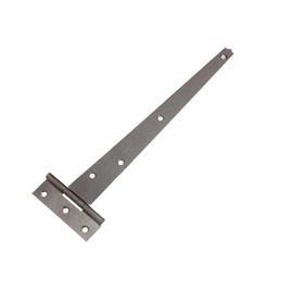 GATE SHED DOOR TEE T HINGE 10 INCH 250MM ZINC PLATED STEEL + SCREWS ( 1 pair )