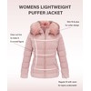 Bellivera Women's Puffer Jacket Warm Coat Hooded with Fur Collar