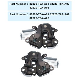 FZJDSD Rear Seat Back Locks Left & Right Compatible with Honda CRV CR-V 2012-2017 Replace 82620-T0A-A01 82620-T0A-A02 82620-T0A-A03 82220-T0A-A01 82220-T0A-A02 82220-T0A-A03 Seat Back Lock Actuator