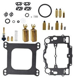 WFLNHB Carburetor Carb Repair Kit with Float Replacement for Marine W-4 BBL Mercruiser 809064 Replacement 8M0120193 Replacement 18-7748