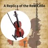 5.5" Mini Wooden Cello Instrument Ornaments with Stand and Case,
