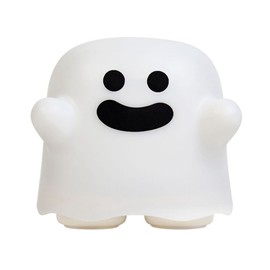 Cute Ghost Night Light Stepless Dimming USB Rechargeable Mini Kids Bedside Lamp Table Decoration for Nursery Bedroom Dorm Smile