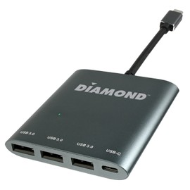 Diamond Multimedia USB 3.1 Gen1 Type C to USB 3.0 Type A 3 Port HUB with Power Delivery. Compatible New MacBook, Chrompixel and Thunderbolt 3 Computers, Components USB3CDPD3H