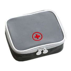 YOCDNOV 1Stück Oxford Geweb Medizintasche für Notfälle - Betreuertasche Reiseapotheke Tasche Erste Hilfe Set Medizinkoffer Sanitätstasche, Einfach Tragen für Reisen（grau,13x10x4cm）