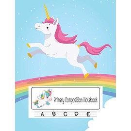 Primary Composition Notebook: Dotted Midline Notebook Story Paper Journal | Cute Unicorn For Write or Early Childhood to Kindergarten