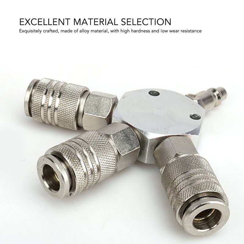 3 Way Air Splitter 1/4 Inch NPT Male Thread 3