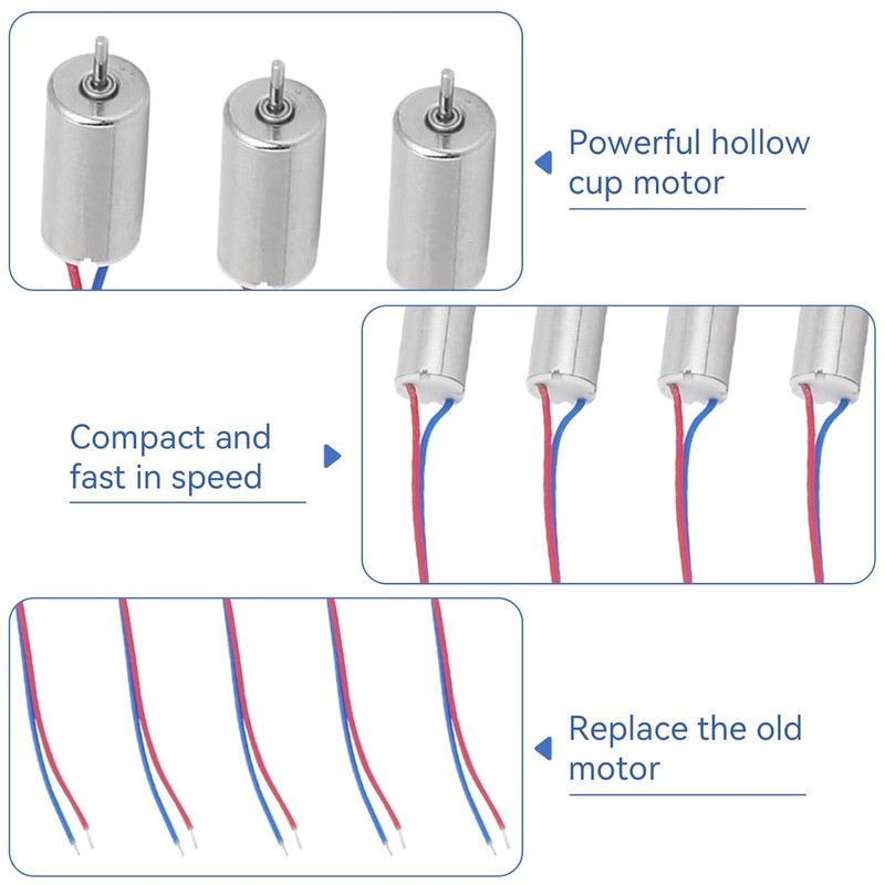 Coreless Motor, 5pcs 6x14mm High Speed 53200RPM Micro Coreless Motor