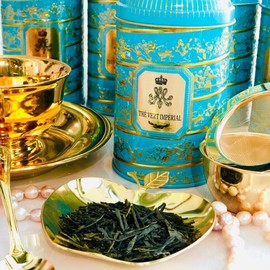 Nina's Paris, Thé Vert Impérial (Japanese Green Tea) in Embossed Turquoise Tin
