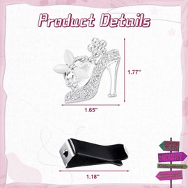 x xotic tech 4Pcs Crystal Air Vent Clip, Rhinestone High Heel Shoe Air Fresheners Conditioning Outlet Clips Car Cute Bling Interior Decoration Valentine's Day Gifts for Her Girlfirend Women