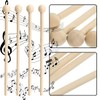 Set of 4 Wooden Mallet Drumsticks Marimba & Chime Sticks