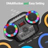 ROCKSOCKI Electronic Drum Set 9Pads with LED Lights, Bluetooth Portable