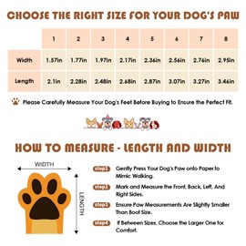 ODRIEW Dog Shoes for Large Dogs, Medium Dog Boots & Paw Protectors, 4Pcs Dog Booties, Rugged Anti-Slip Sole, with Night Reflective Strip for Hot Pavement and Rain or Snow Outdoor Walking. (Red, 6)