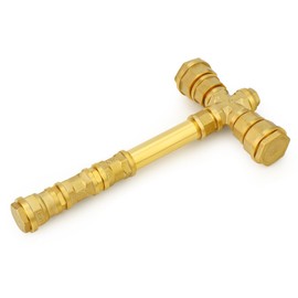 GASHER Small Golden Hammer, DIY Toy Handmade Golden Decorative Hammer, 11 inch Length