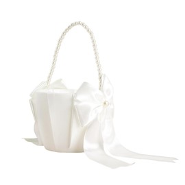 Trsnzul Wedding Flower Basket 1 Piece Flower Girl Basket Wedding Basket Flower Basket Wedding Basket Flower Basket Wedding Basket White Flower Children Basket Flower Basket Flower Basket Flower Basket