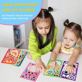 36 PCS Dog Make A Face Stickers for Kids - Make Your Own Sticker Sheets - Kids Party Favor Supplies Craft Gifts - Boys Girls Party Activities