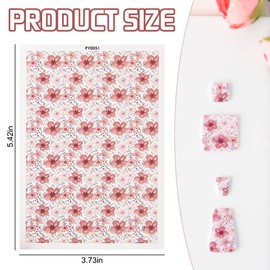 VIOKKO Flower Transfer Paper for Polymer Clay 4 PCS Colorful Floral Magic Water Clay Transfer Sheets for Earrings Jewelry Making Polymer Clay Tools
