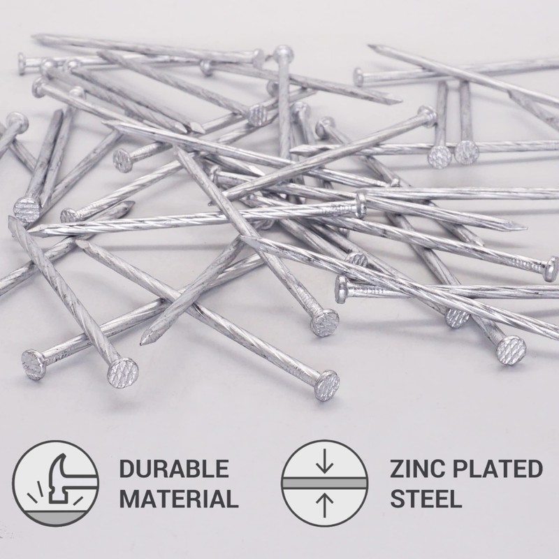SKIR'CO (Pack of 40) Square Twisted Steel Nails 4.0 x