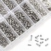 Yosoo - 1000 Piezas Micro Tornillos de Acero Inoxidable Tuercas