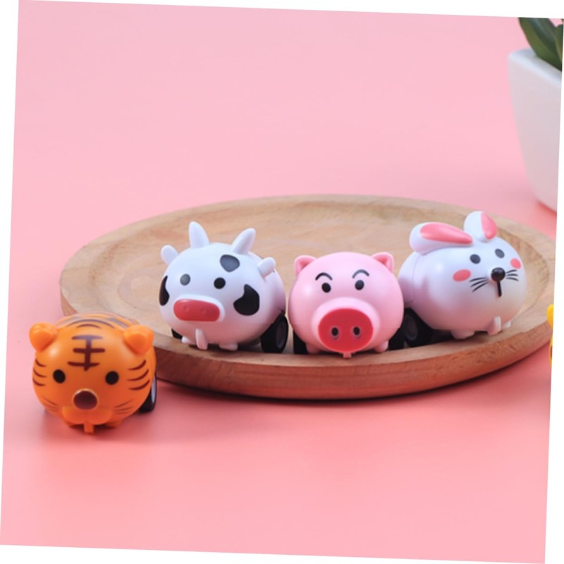 Gatuida 12pcs Pull Back Car for Fun Cartoon Animal Design