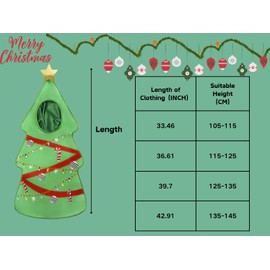 AGCOAH Kid’s Christmas Tree Costume,Lil Xmas Tree Outfit,Stage Performance Accessory(11-14Y)