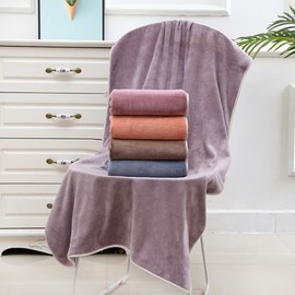 Soft microfiber bath towel Knee blanket pink (f)