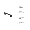 Zinc Alloy Matt Black Handle Cabinet Door Handles and Pulls