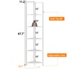 Furnulem 6 Tier Corner Shelf with LED Light, 67.5” Tall