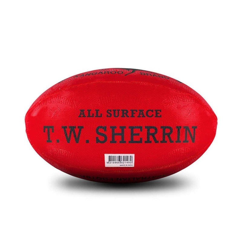 Sherrin KB All Surface Training Football, Red, Size 3
