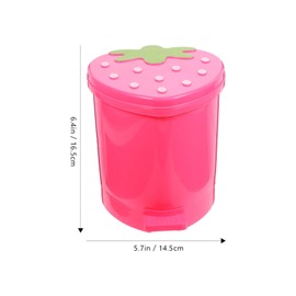 CHILDWEET Mini Trash Can Lid Swing Lid Bin for Car Office Home Compact Desk Waste Basket Random Color