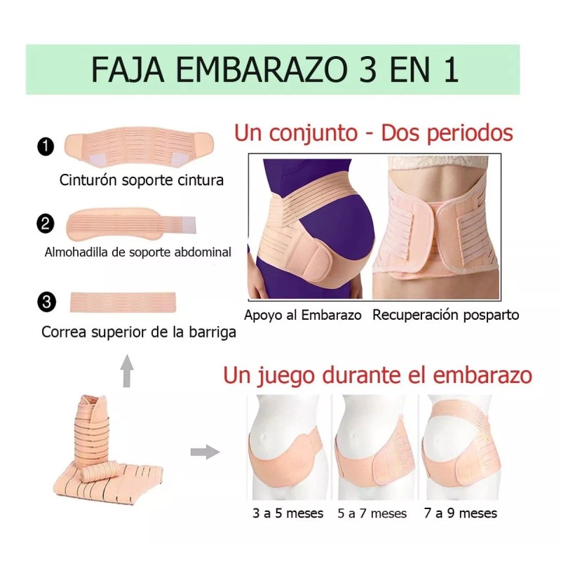 DaraBaby Faja Para Embarazada Maternidad Soporte Embarazo 3 En 1