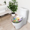 WHFEOIV9RE Round Toilet Seat Meadow With Butterflies Resin Toilet Seat