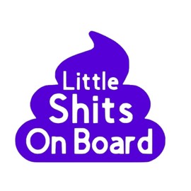 Generic Little Shits on Board - Baby on Board Decal Funny Window, Vinyl UV & Water Resistant (Black)