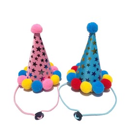 Dog Birthday Bandana Hat Set Dog Birthday Party Accessories, Funny Dog Birthday Accessory, Adjustable Neckerchief and Party Hat, Pink