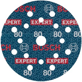 Bosch 6 x Expert O780 Film Sanding Disc, 125 mm (for Hardwood, Paint on Wood, Diameter 125 mm, Grit 80, Professional Accessories Random Orbital Sander)