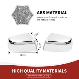 RAZPOY Rearview Mirror Cover Rear View Side Mirror Shell Trim Compatible with 2014-2022 Chevy Colorado & GMC-Canyon Exterior Accessories, Chrome