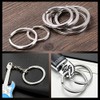 Swpeet 60 Pcs Assorted Multi-Purpose Metal Keychain Rings Split Keyrings