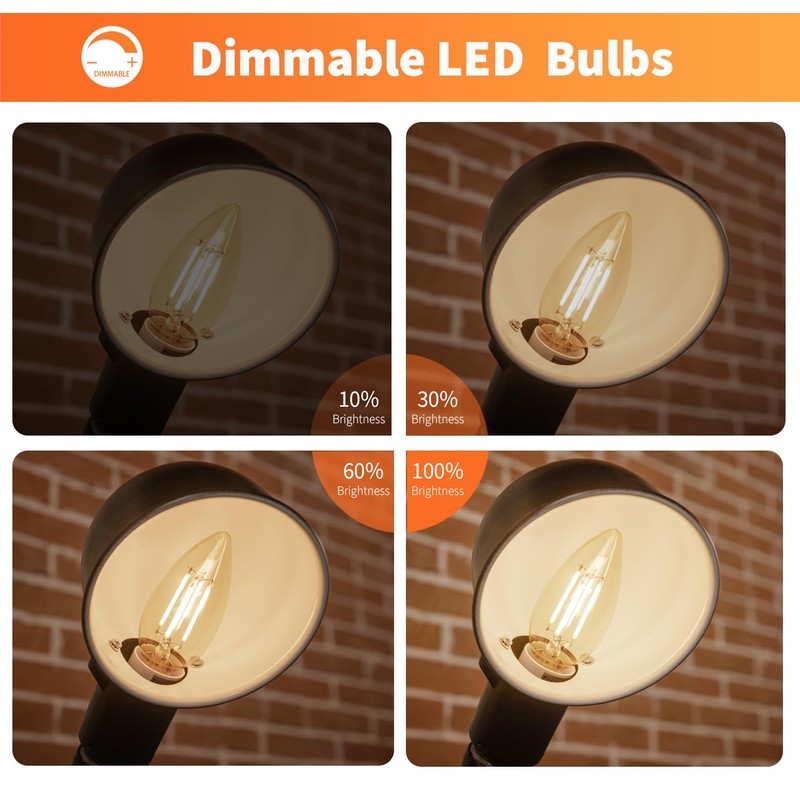 ALAMPEVER 800LM Super Bright Dimmable LED Light Bulb, E26 LED