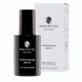 OWLYSTIC Serum Anti-Wrinkle Face Cream 2-in-1 Hyaluronic Acid Bakuchiol Organic 99% Natural Origin 50 ml