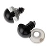 dophee 100Pcs Black Plastic Safety Eyes with Washers, Craft Eyes,