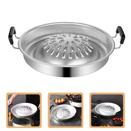 MAGICLULU Grill Plate Reusable Grill Pan Korean Bbq Grill Korean Bbq Pan Multi-function Grill Pan Bbq Supplies Bbq Grill Pan Grill Accessory Professional Grill Tray Picnic Grill Pan