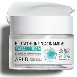 APLB APLB Glutathione Niacinamide Facial Cream | LIPO GLUTA NIAC CEN? 24.8% 1.86 FL.OZ / Korean Skincare, Deep hydration through Niacinamide, Improve skin elasticity, Revitalize for gentle and improve skin texture through Niacinamide
