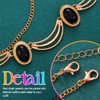 GORAIS Black Rhinestone Head Chain Jewelry Gold Egyptian Headband Forehead