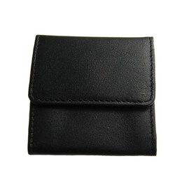 Arcade Cowhide Leather Coin Purse, Coin Case, For Men and Women, Easy to Put Out, Compact, Mini Wallet, Easy to Use, Snap Button Type, Black