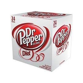 Diet Dr. Pepper Soda, 12 Ounce (24 Cans) - PACK OF 3