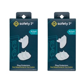 Safety 1st Fundas de salida para enchufes a prueba de bebés, enchufes seguros, protección para bebés, paquete de 72 unidades