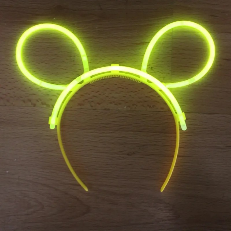 20 Pza De Diadema Neon Glow Orejas Mickey Cyalume 200