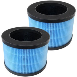 WELURE 2-Pack MK01 & MK06 True HEPA Filter Replacement for Aroeve MK01, MK06, for ToLife TZ-K1 and for Kloudi DH-JH01 Air Purifier - Blue
